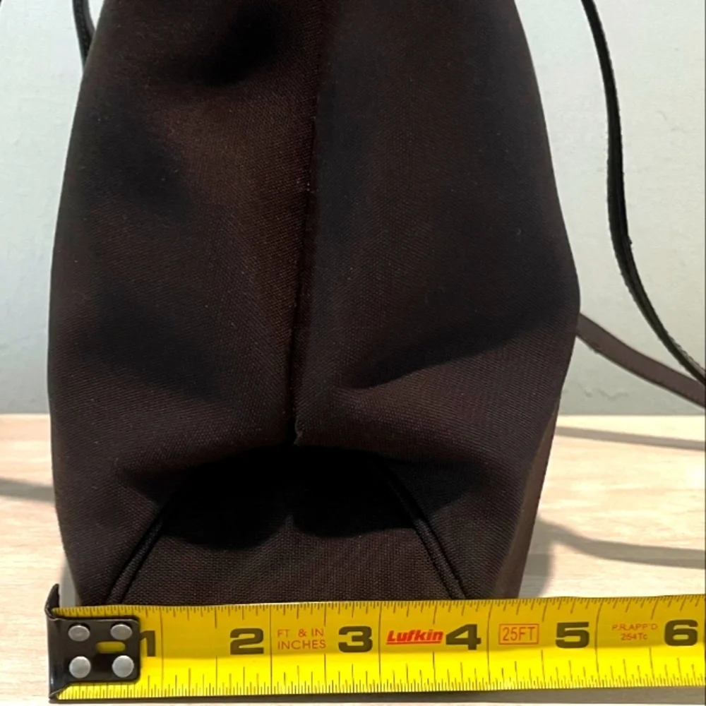 Luxurious Salvatore Ferragamo Vara Shoulder Bag in Dk Brown Nylon & Leat…